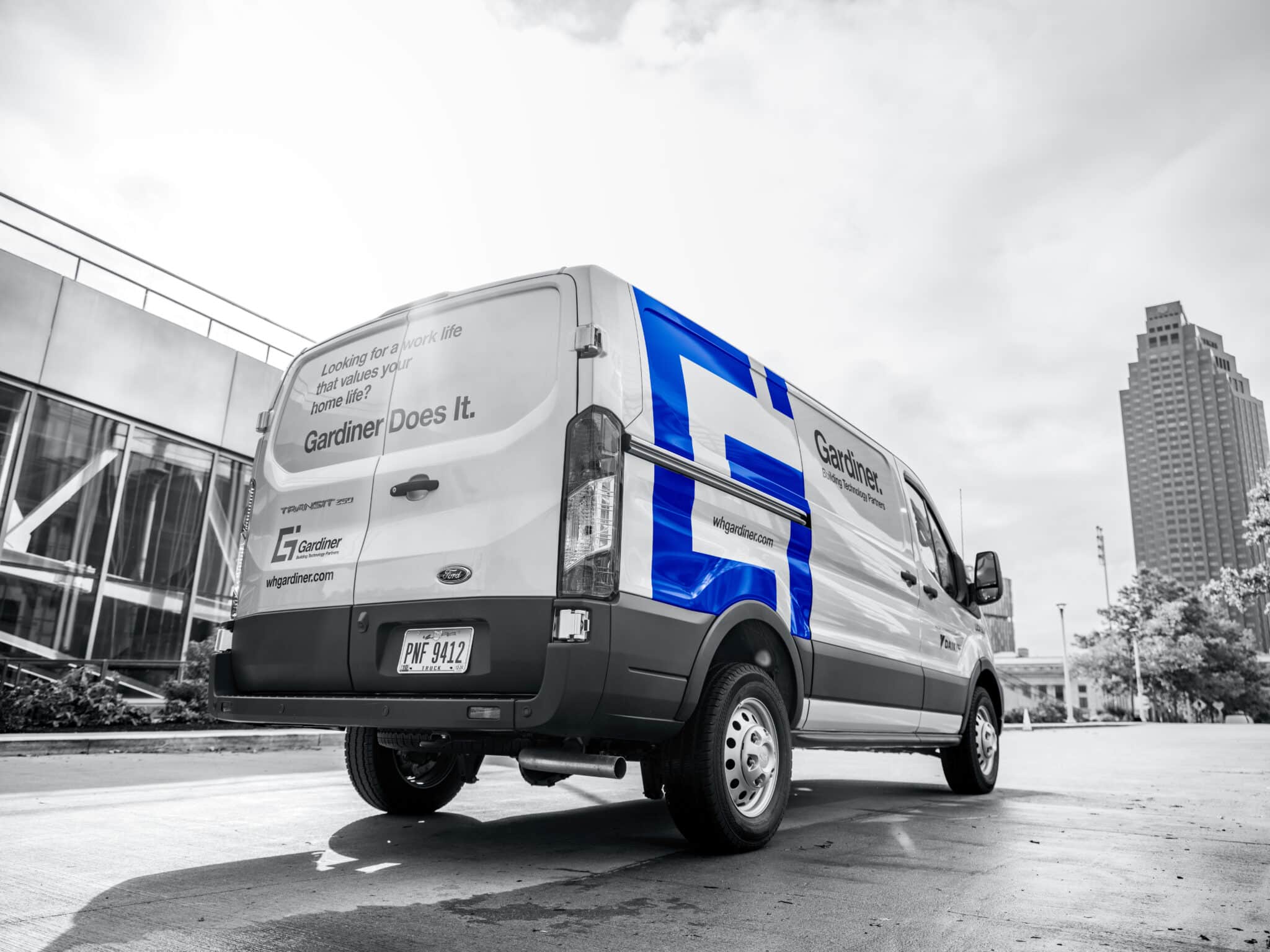 Truck with logo
